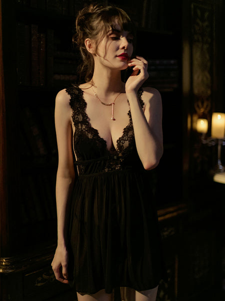 Summer ice silk suspender nightdress