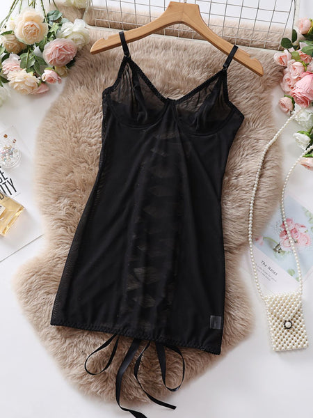 Transparent Lace Lingerie Seductive Jumpsuit
