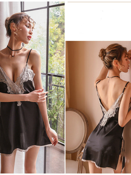 Summer Feminine Sling Sexy Nightdress Lace