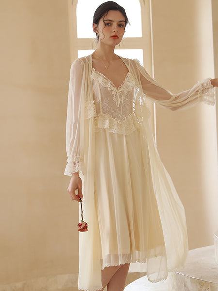 Women's Two Piece Suspender Nightdress