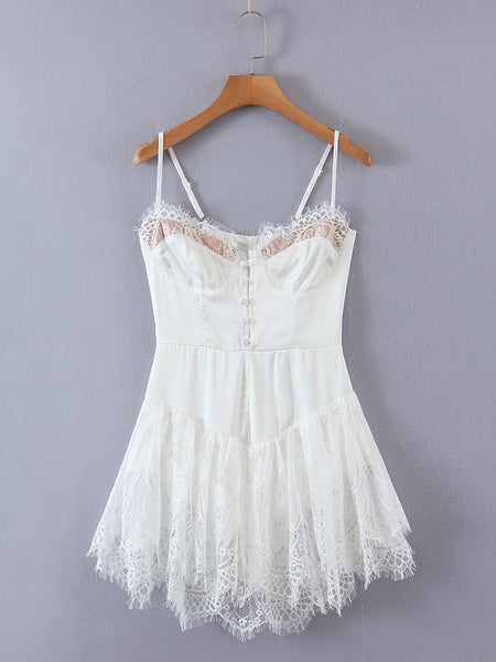 Lace Lace Slimming Suspender Dress