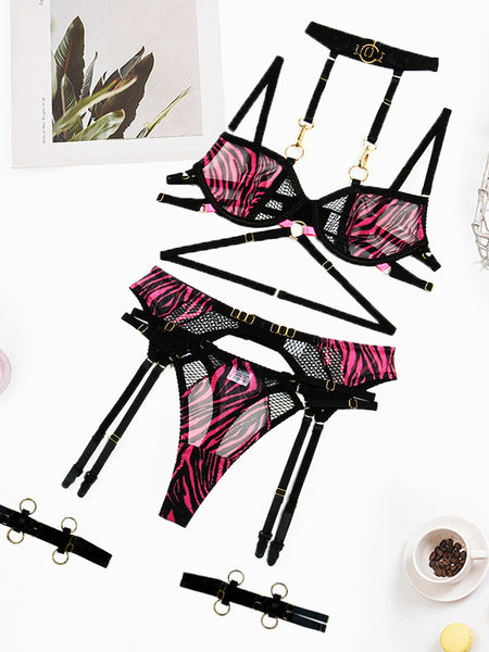 Bra European And American Halter Mesh Lingerie