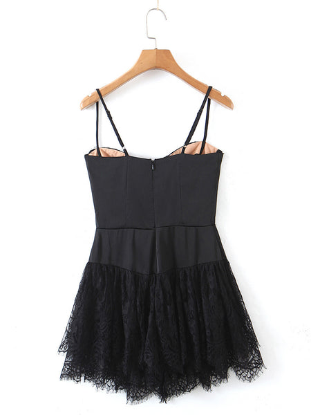 Lace Lace Slimming Suspender Dress