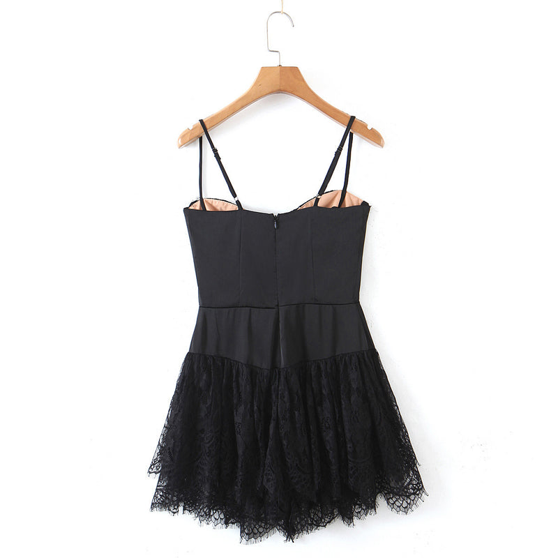 Lace Lace Slimming Suspender Dress