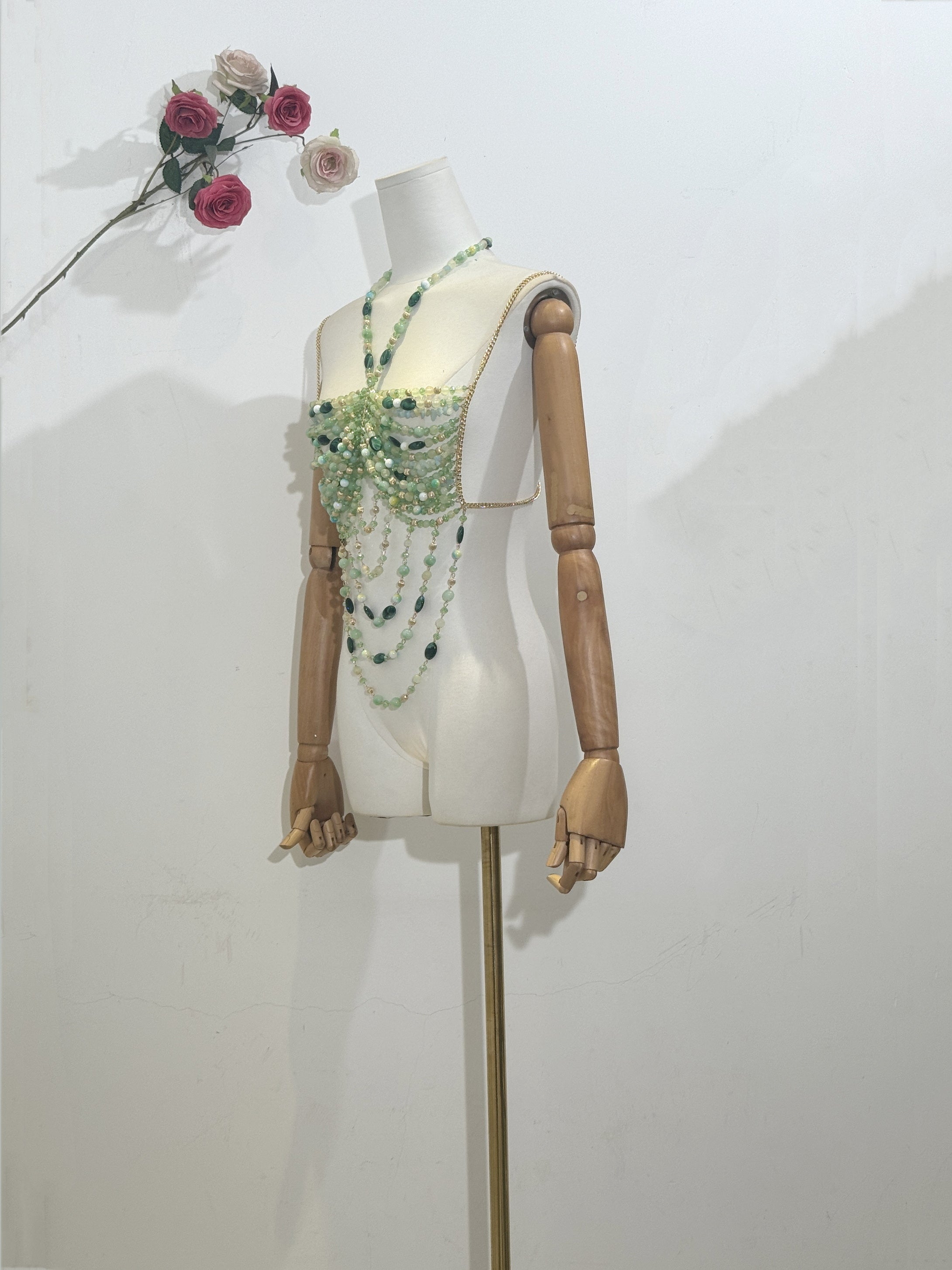 Acrylic Beaded Hollow Body Chains Niche Bra