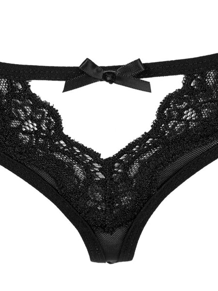 Sexy Lace Hollow Out Thin Underwear Back Mesh Perspective Bra Set