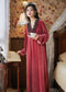 Court Style Long Dress Warm Gold Velvet Pajamas