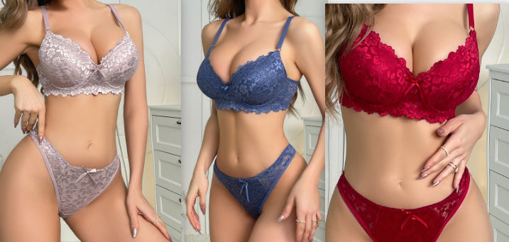 European And American Style Sexy Lace Push Up Bra Set