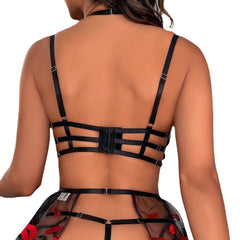 Sexy Women's Mesh Embroidered Sexy Lingerie Suit