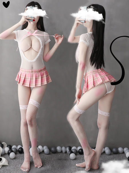 Sexy lingerie campus youth uniform temptation