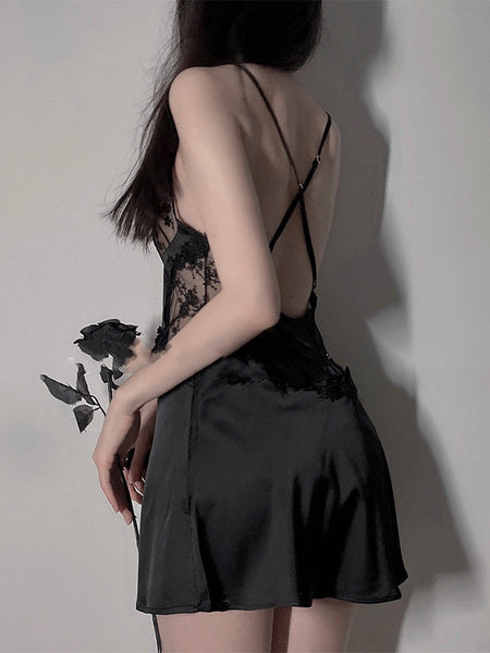 Secret Garden Sexy See-Through Lace Private Nightdress Pajamas