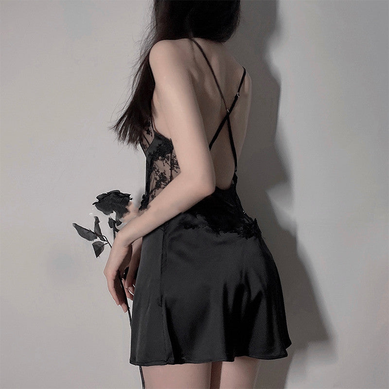 Secret Garden Sexy See-Through Lace Private Nightdress Pajamas