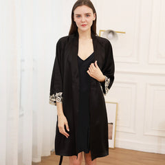 Silkworm silk suspender nightdress