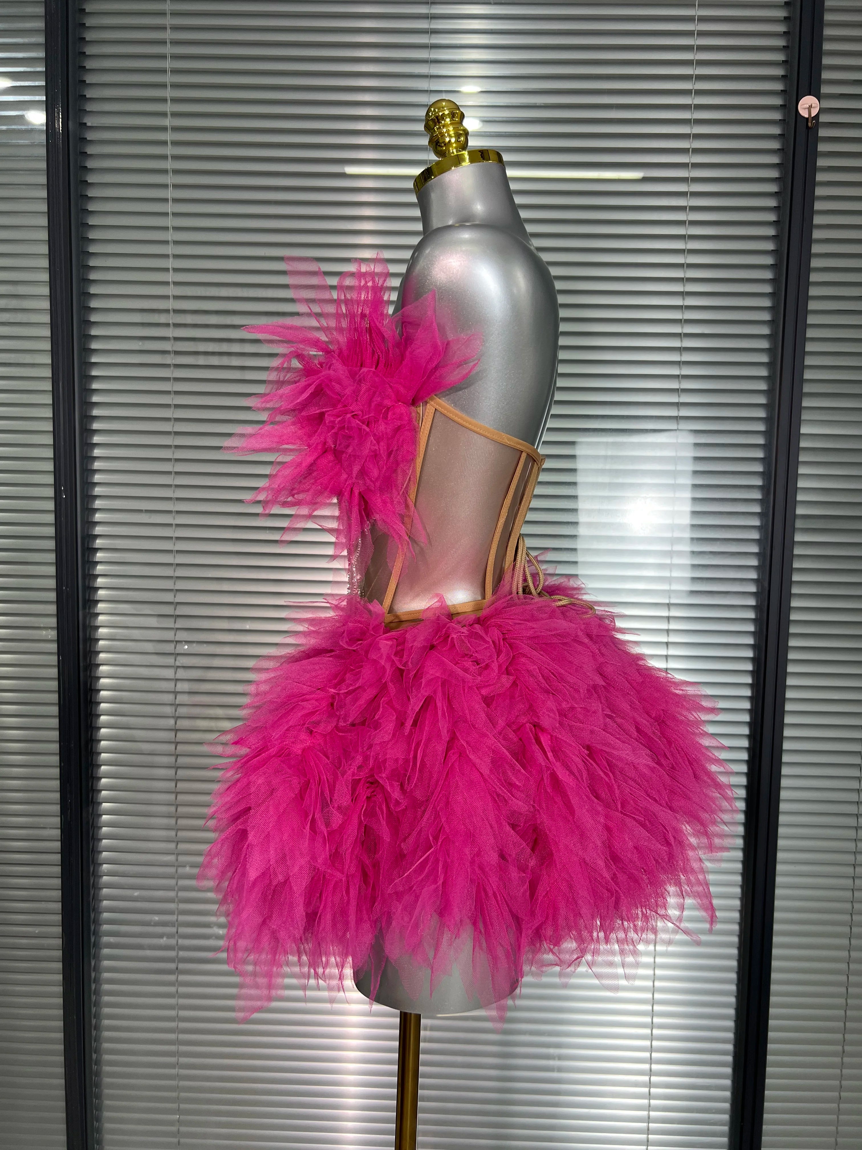 INS New Sexy Two Pieces Set Women Celebrity Silver Night Club Skirt Suits  Stage Performance Costume