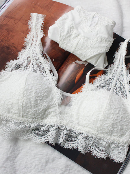 Lace Fashion Bra Set Sexy Gathering French Lingerie