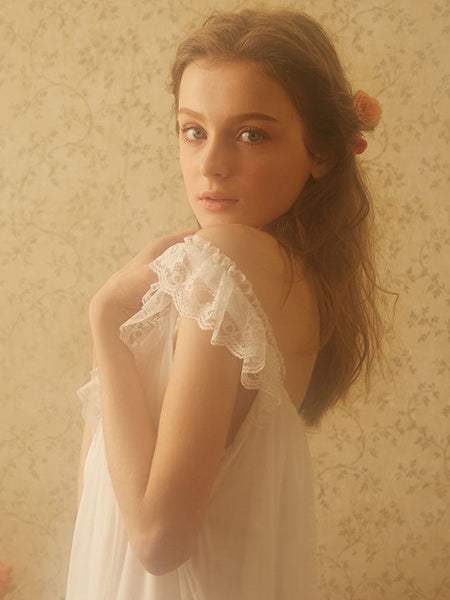 Antique court sweet sexy lace sling nightdress