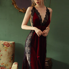 Lace suspender skirt hollow nightdress