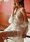 Ladies suspender thin lace halter nightdress
