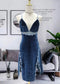 Velvet lace hollow suspender nightdress