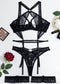 Women's Lace Halter Black Cut-out Sexy Lingerie
