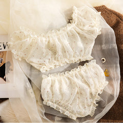 Pajama Set Leg Ring Transparent Perspective Short Sweet Lace Sexy Underwear