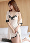 Two-piece Short-Sleeved Sexy Suspender Nightdress