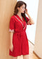 Two-piece Short-Sleeved Sexy Suspender Nightdress