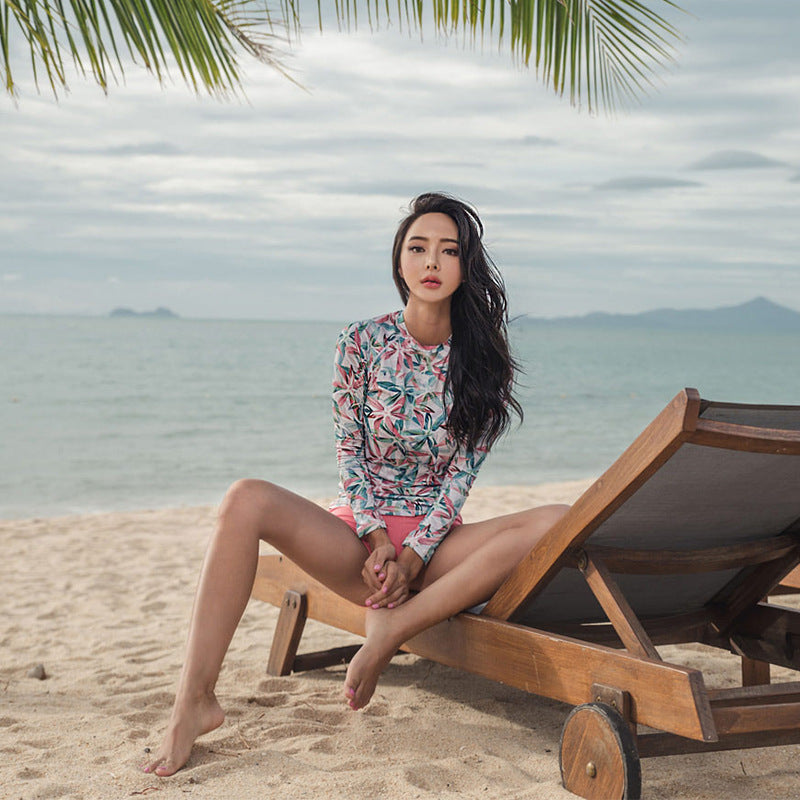 Conservative Triangle Split Bikini Hot Spring Swimwear Women