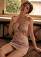 Imitation Silk Sexy Lingerie Suspenders Set