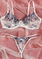 Underwear Floral Embroidery Erotic Lingerie Set