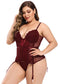 Steel Ring-breasted Garter Belt Sexy Lingerie Set