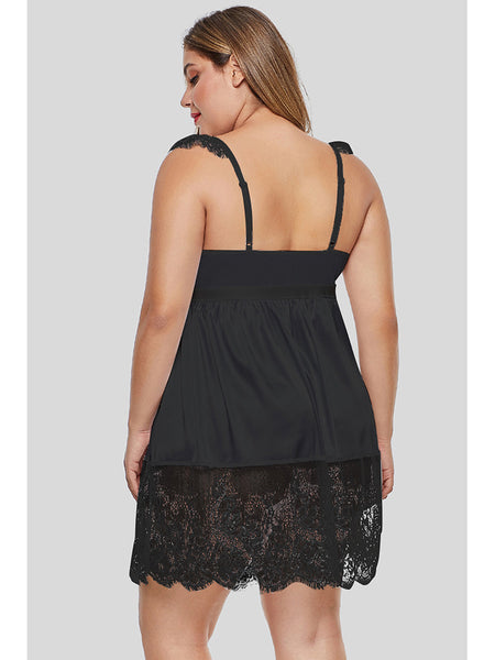 Sexy lace stitching two-piece nightdress
