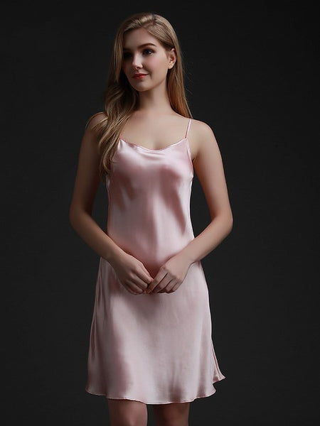Silk silk pajamas women summer suspenders nightdress