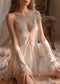 Women's Spring And Autumn Ice Silk Lace Suspender Nightdress