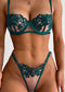 Dark Green Steel Support Split Lingerie