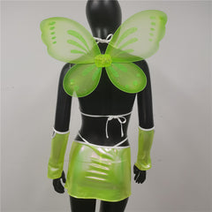Lingerie Set Emotional Cleavage Split Skirt Wings