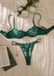 Lace Embroidery Mesh See-through Sexy Lingerie Set
