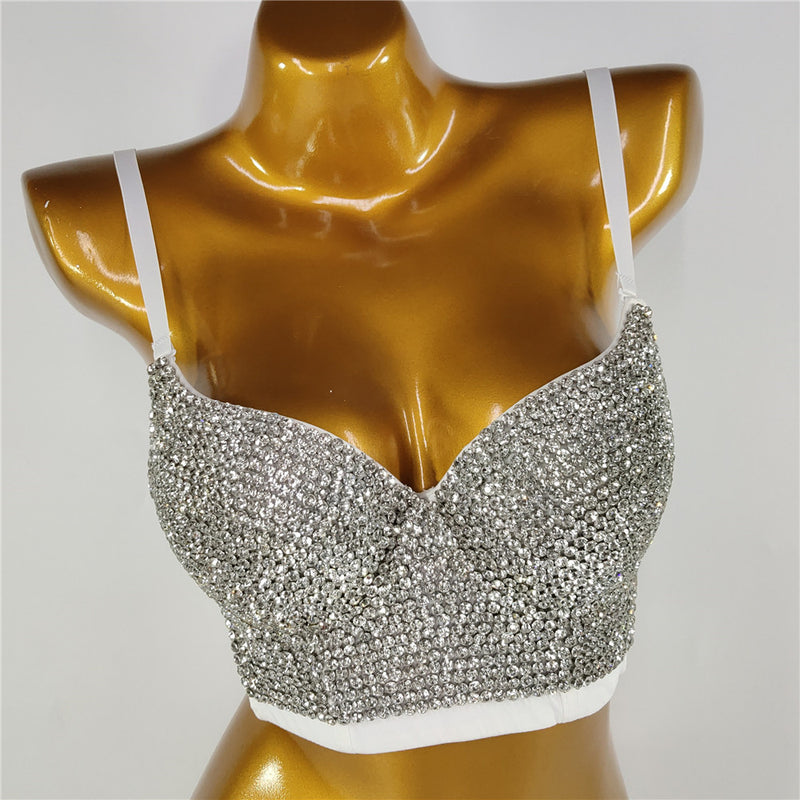 Fashion Women's Simple Sling Beaded Bra