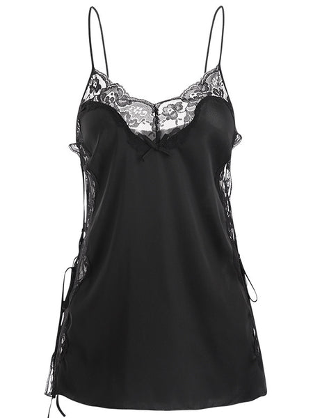 Ice silk lace strapless nightdress