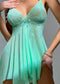 Lace Pajamas Lingerie See-through Dress Ladies' Mesh Slip Nightdress