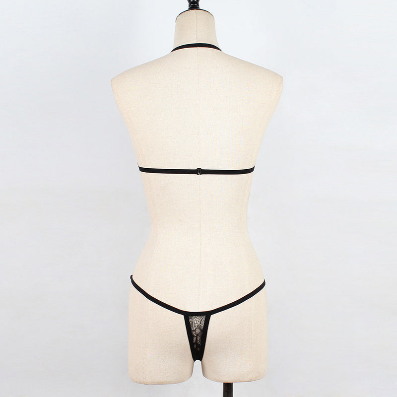 Girls sexy perspective hollow Underwear Set