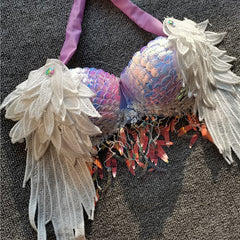 Handmade Sequined Mermaid Scale Bikini Lingerie