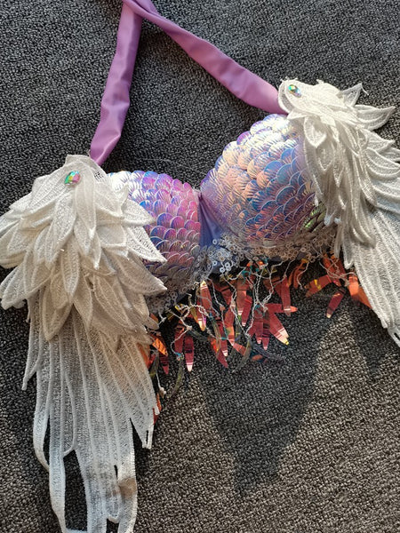 Handmade Sequined Mermaid Scale Bikini Lingerie
