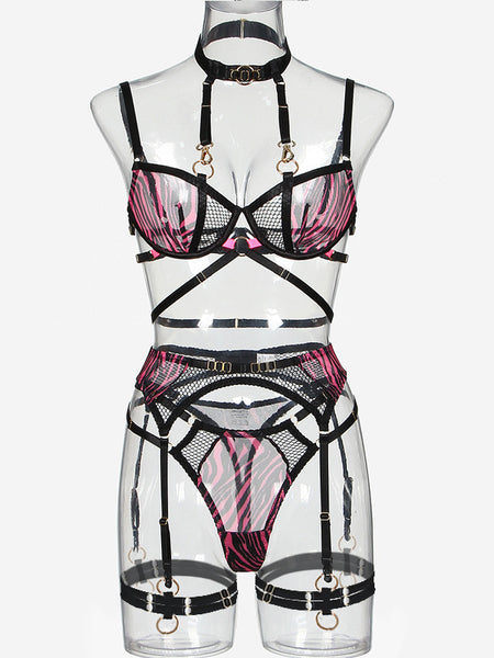 Bra European And American Halter Mesh Lingerie