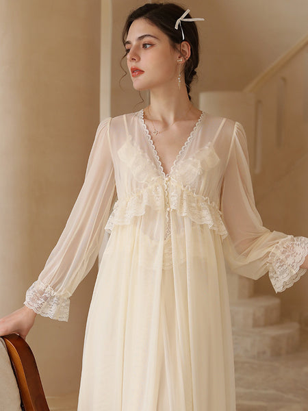Women's Two Piece Suspender Nightdress