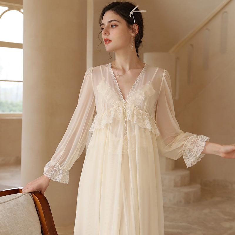 Women's Two Piece Suspender Nightdress