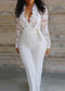 Ebay aliexpress fall sexy deep v perspective lace patchwork pants