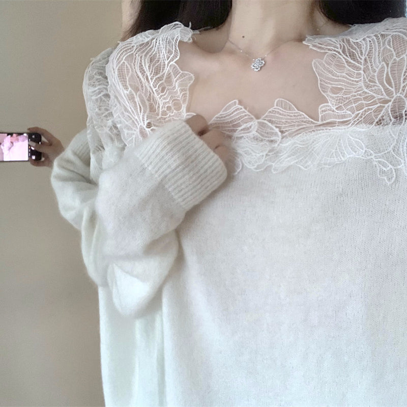 Lace Patchwork Autumn Dress Perspective