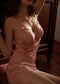 Thin ice silk suspender nightdress
