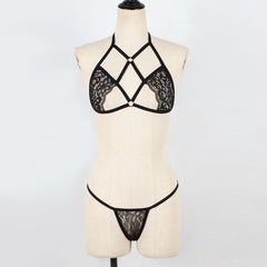 Girls sexy perspective hollow Underwear Set